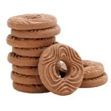 Ring-shaped biscuits with cocoa