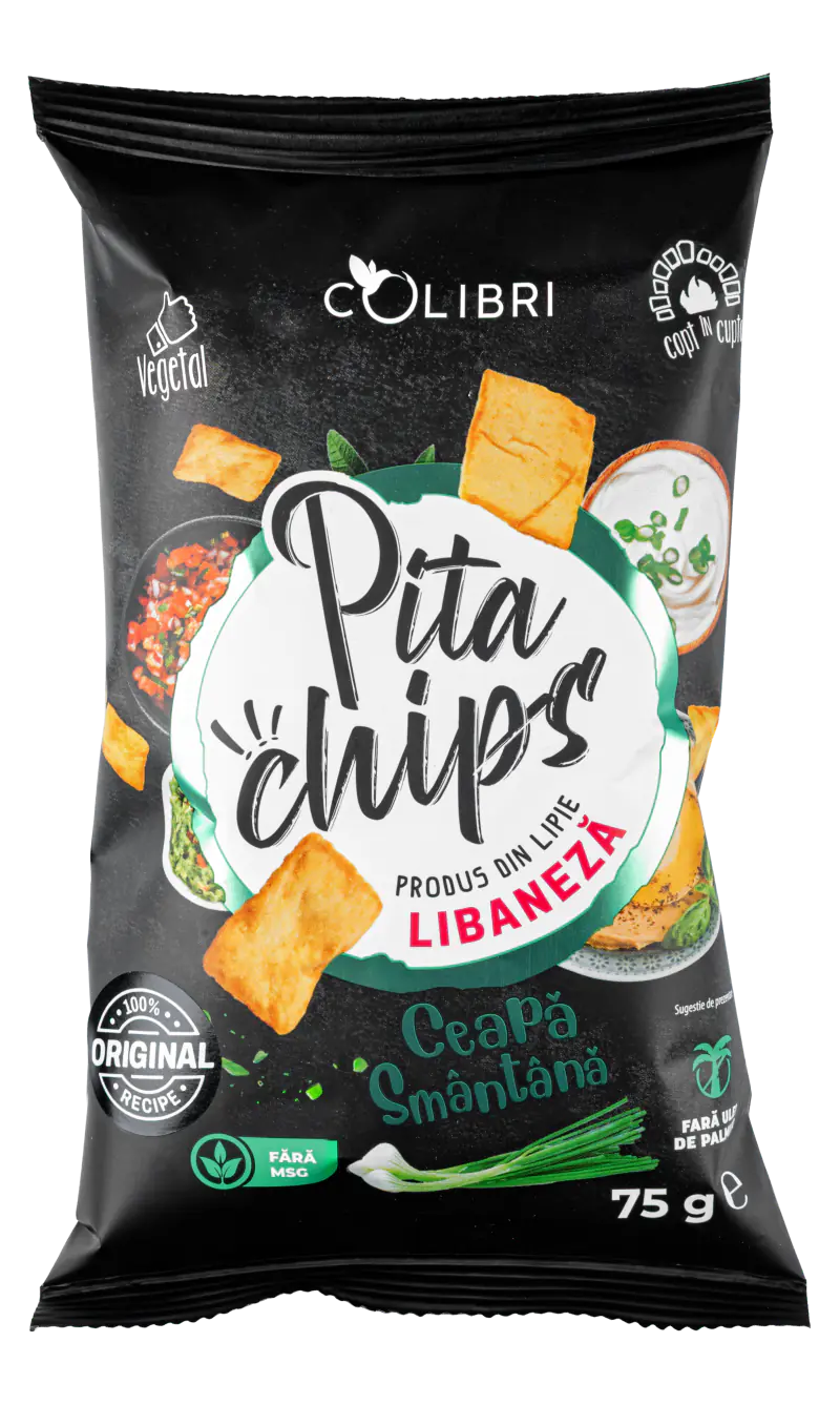 Pita Chips Colibri cu aromă de ceapă și smântână