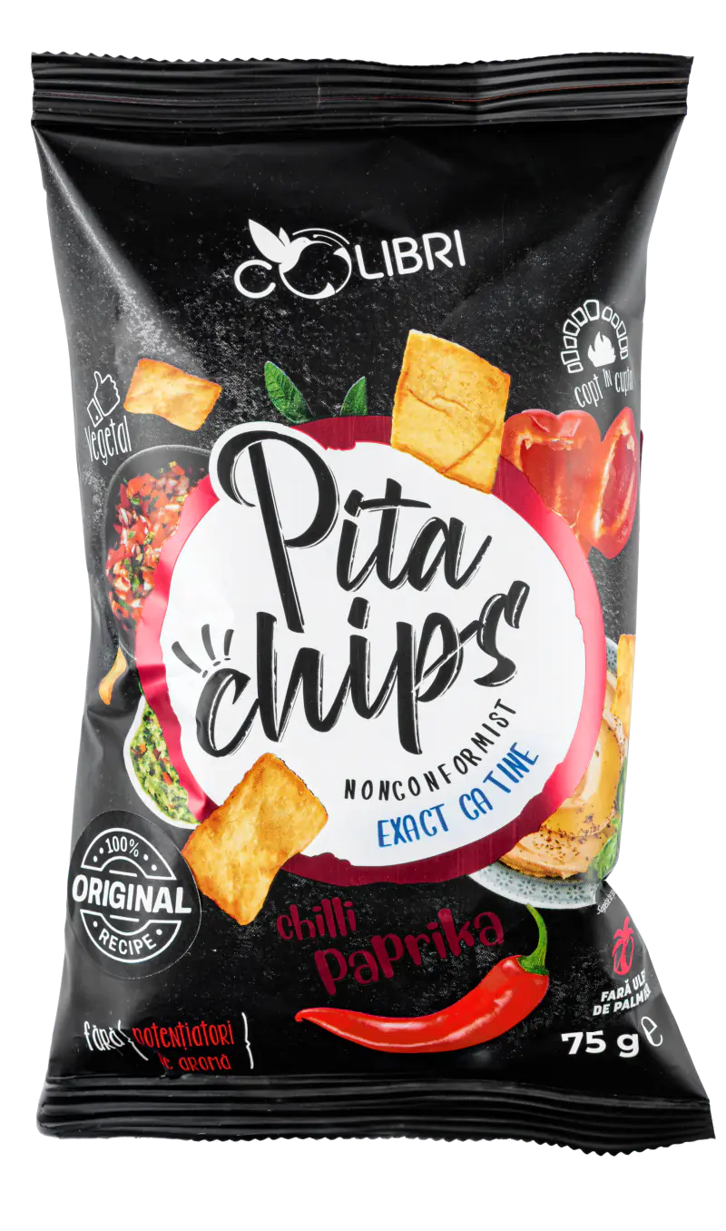 Pita Chips Colibri cu aromă de chilli paprika